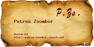 Petres Zsombor névjegykártya